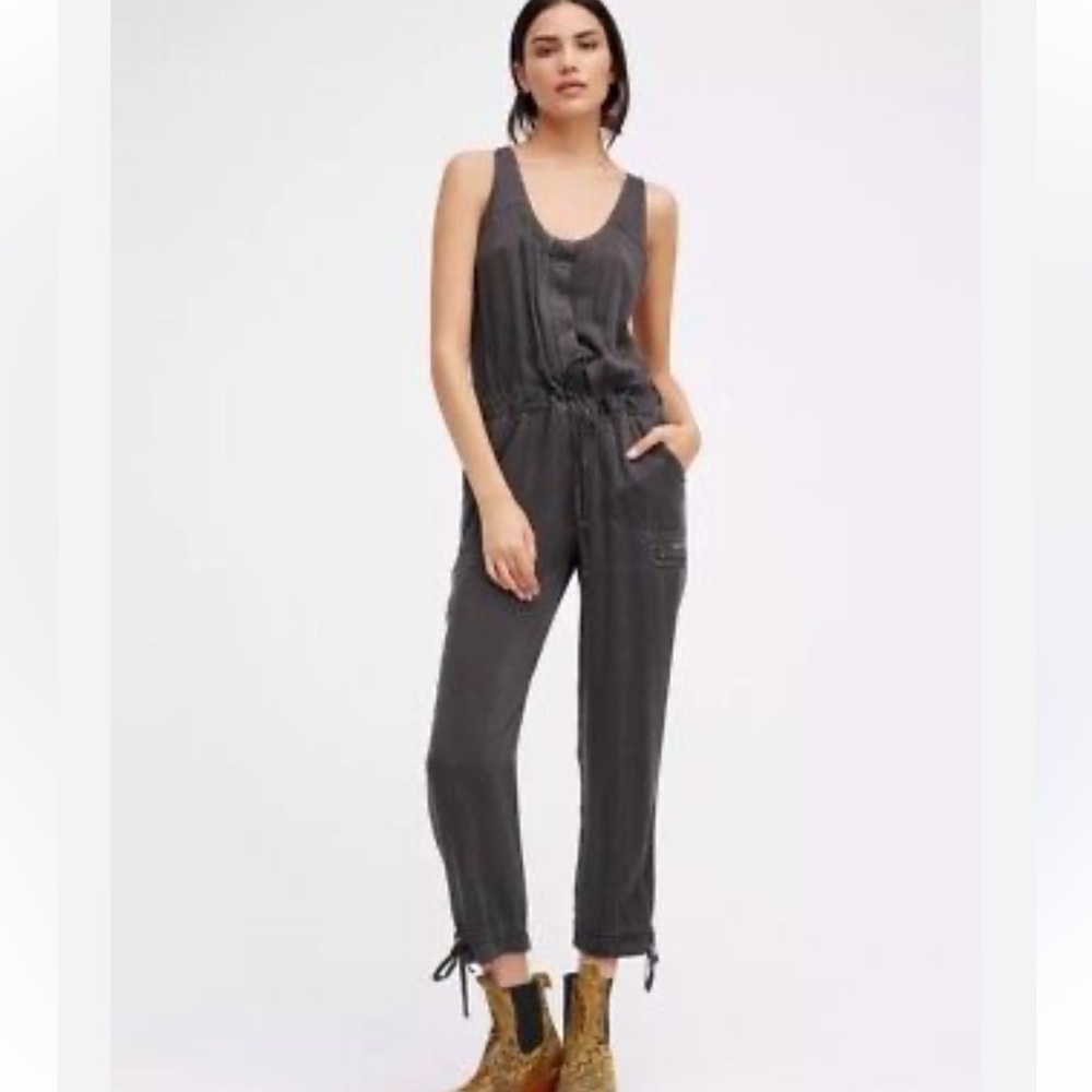 Free People Charcoal Jumpsuit